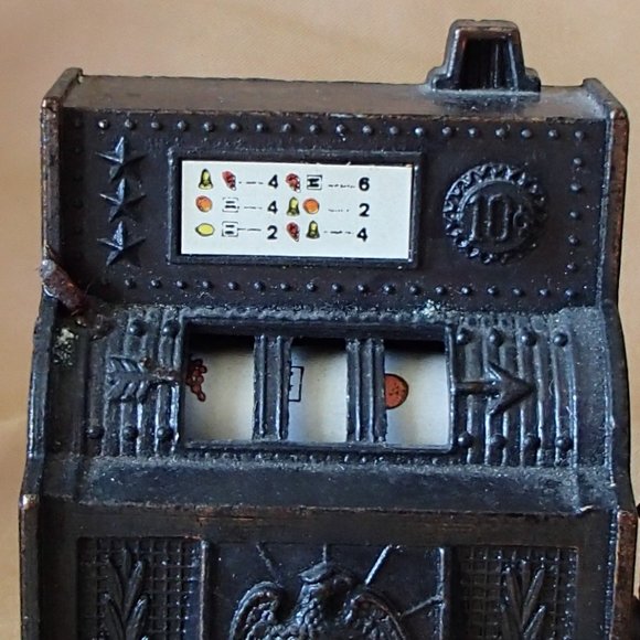 Golden Eagle Slot Machine Pencil Sharpener Vintage Patina Working Condition - Picture 7 of 11